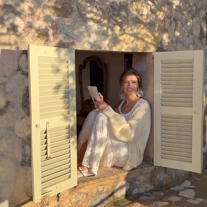 Blød cardigan med lygterærmer og skalknapper