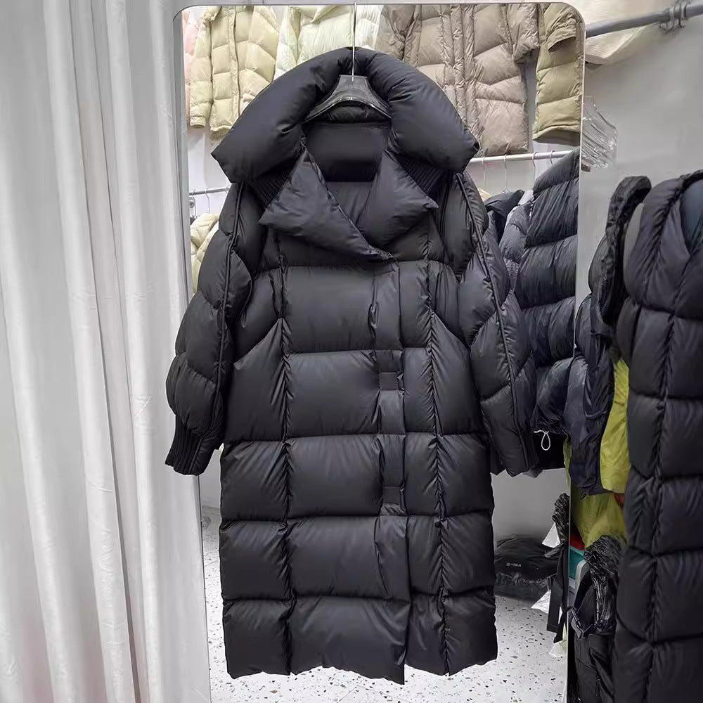 Ulratykt dunjakke i japansk-koreansk stil med løs fit